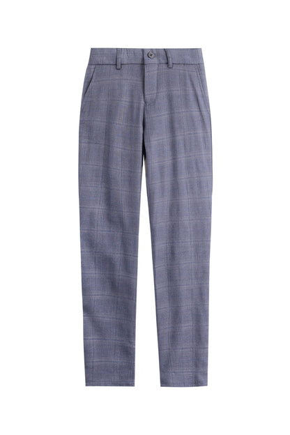 Checkered Trousers - Navy