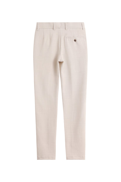 Diagonal Piping Trousers - Ivory