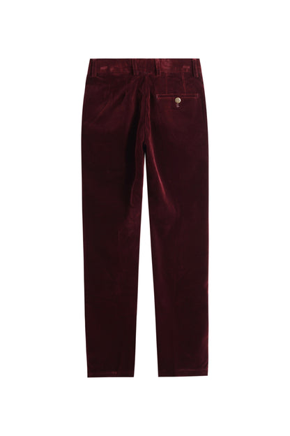Velvet Trousers - Burgundy