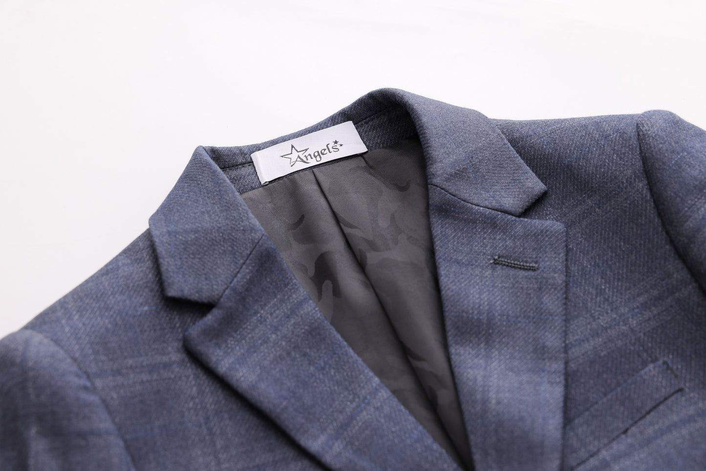 Checkered Jacket - Navy