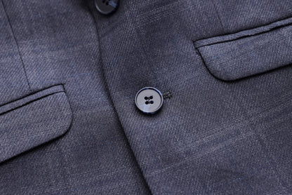 Checkered Jacket - Navy