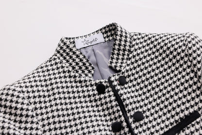 Pepita Tuxedo Jacket - Black