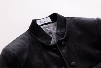 Velvet Tuxedo Jacket - Black