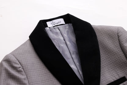 Velvet Lapel Jacket - Grey