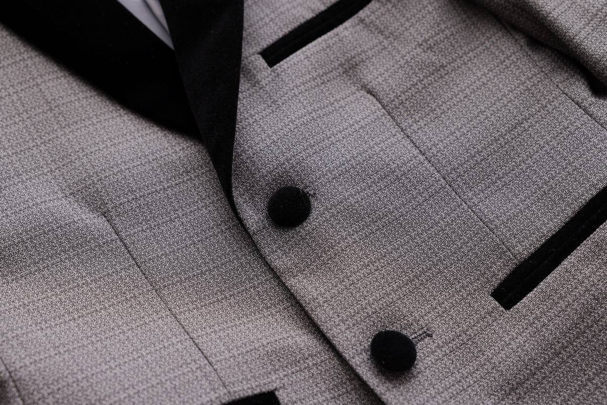 Velvet Lapel Jacket - Grey