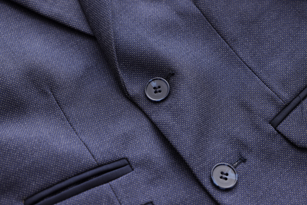 Honeycomb Textured Jacket - Navy