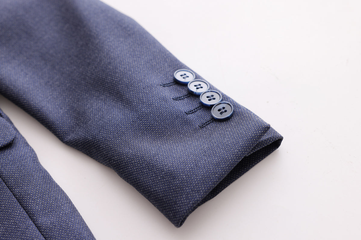 Honeycomb Textured Jacket - Navy