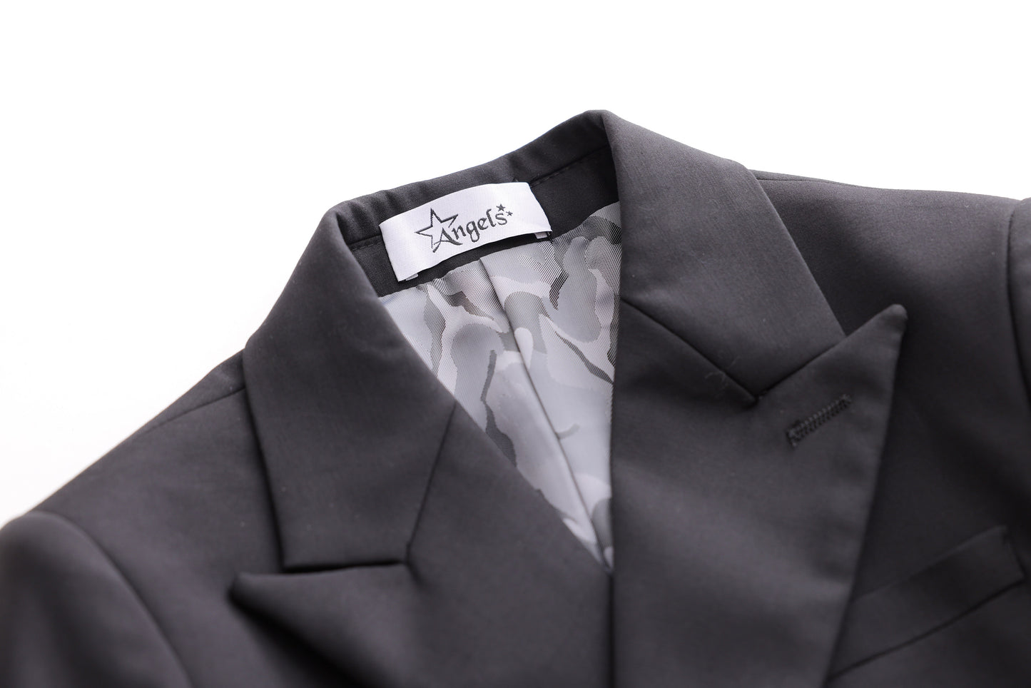 Double-Breasted Gold Buttons Jacket - Black