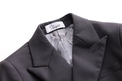 Double-Breasted Gold Buttons Jacket - Black
