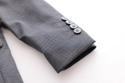 Double-Breasted Checkered Jacket - Grey