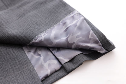 Double-Breasted Checkered Jacket - Grey