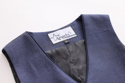 Honeycomb Textured Vest - Navy