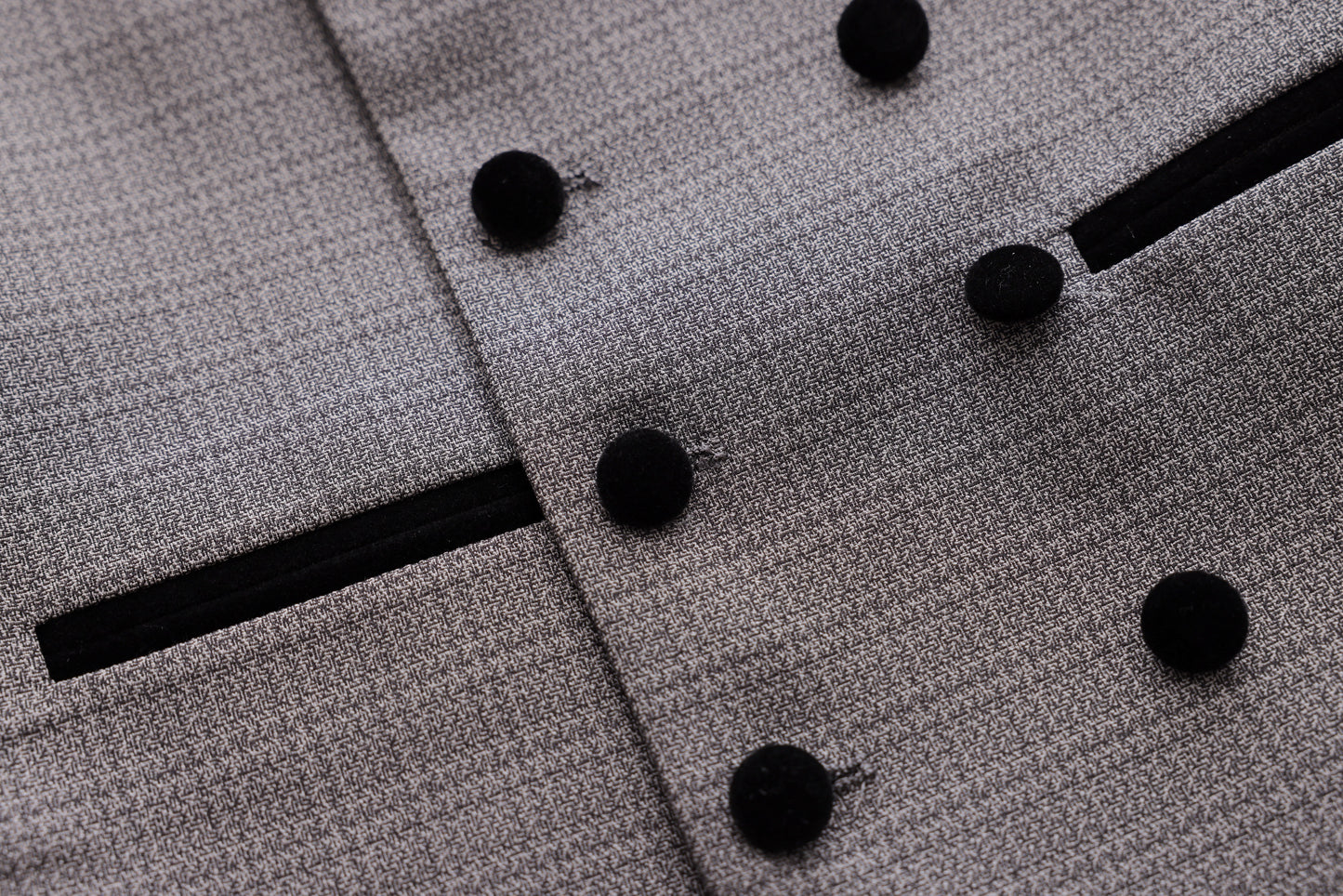 Velvet Lapel Vest - Grey