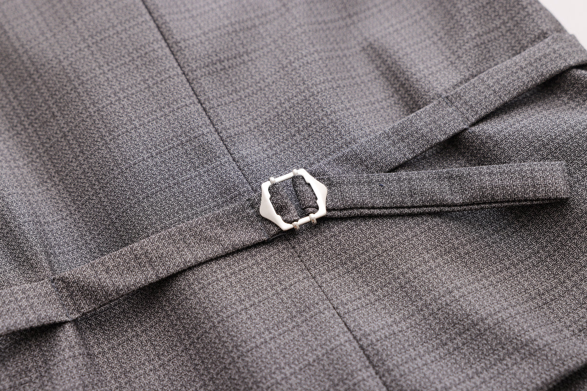 Velvet Lapel Vest - Grey