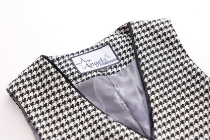 Pepita Tuxedo Vest - Black