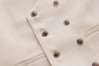 Waffle Vest - Ivory