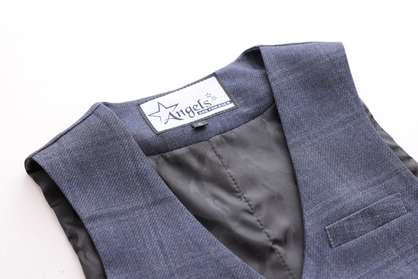 Checkered Vest - Navy