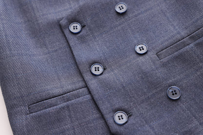 Checkered Vest - Navy