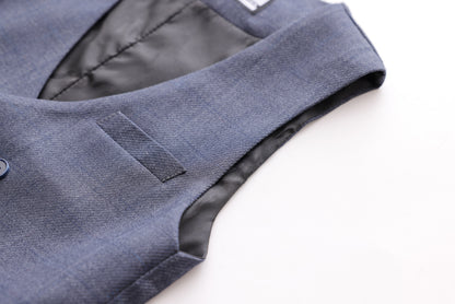 Checkered Vest - Navy