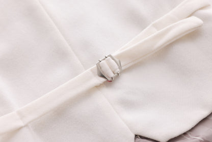 Piping Tuxedo Vest - White