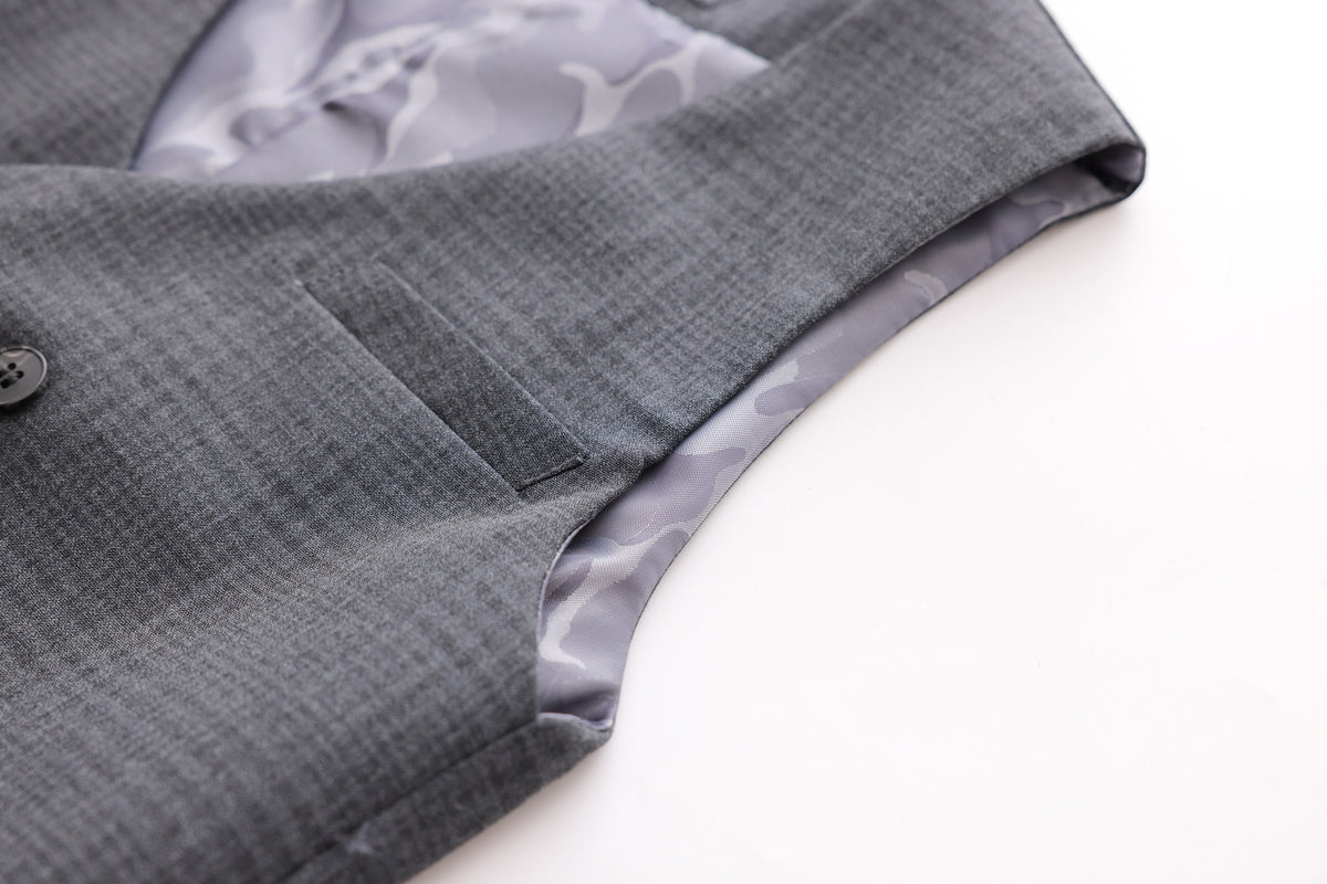 Checkered Vest - Grey