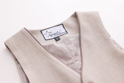 Piping Vest - Mocha