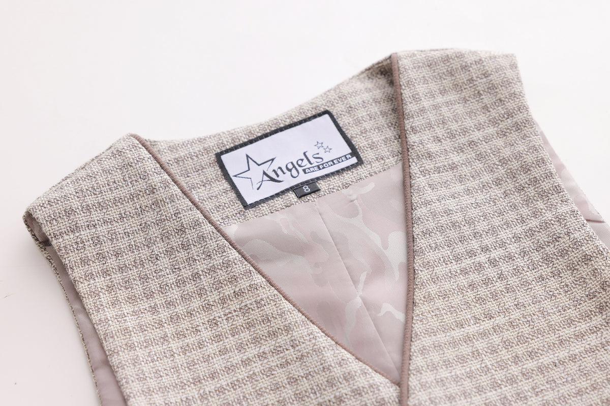 Pepita Vest - Mocha