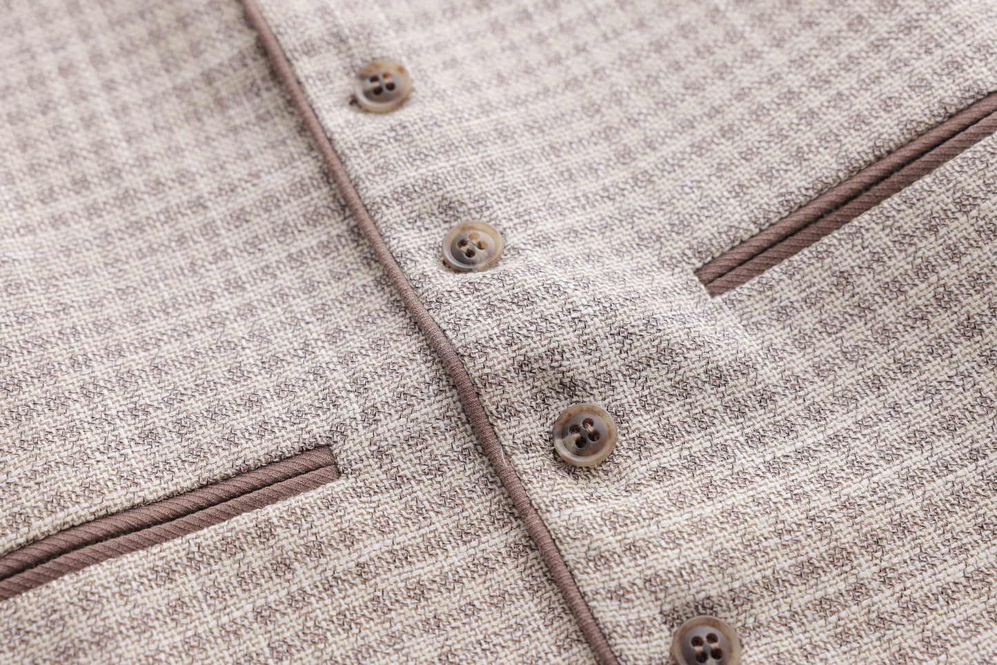 Pepita Vest - Mocha