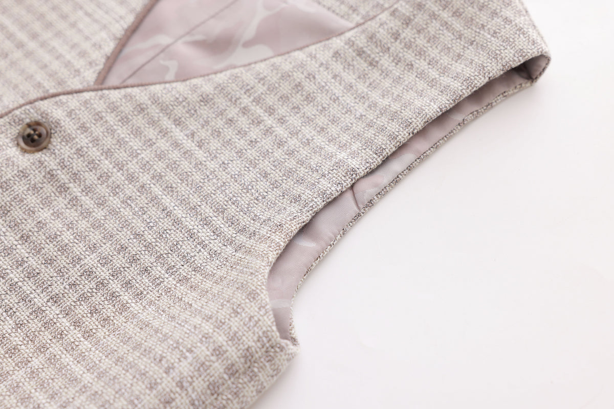 Pepita Vest - Mocha