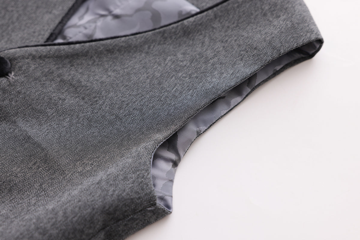Herringbone Vest - Black
