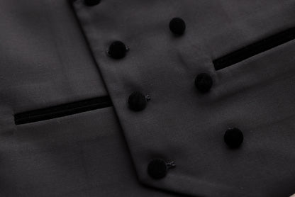 Velvet Lapel Vest - Black