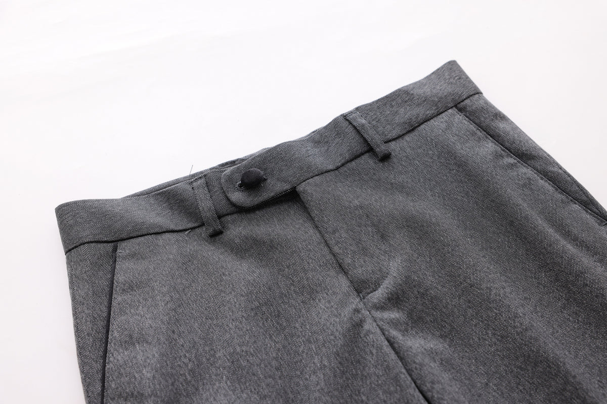 Herringbone Trouseres - Black
