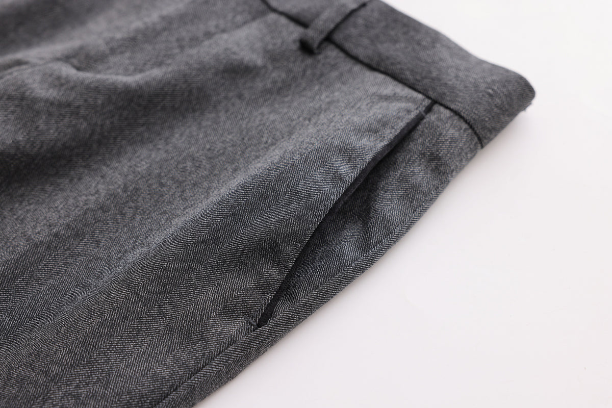 Herringbone Trouseres - Black