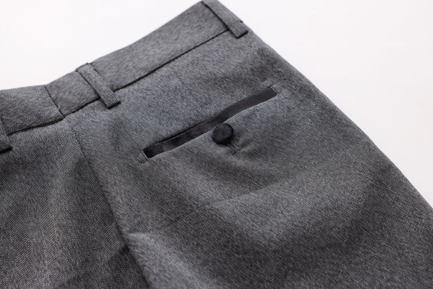 Herringbone Trouseres - Black
