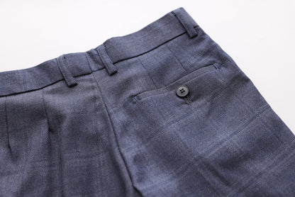 Checkered Trousers - Navy