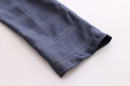 Checkered Trousers - Navy