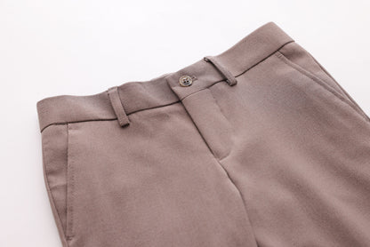 Diagonal Piping Trousers - Brown