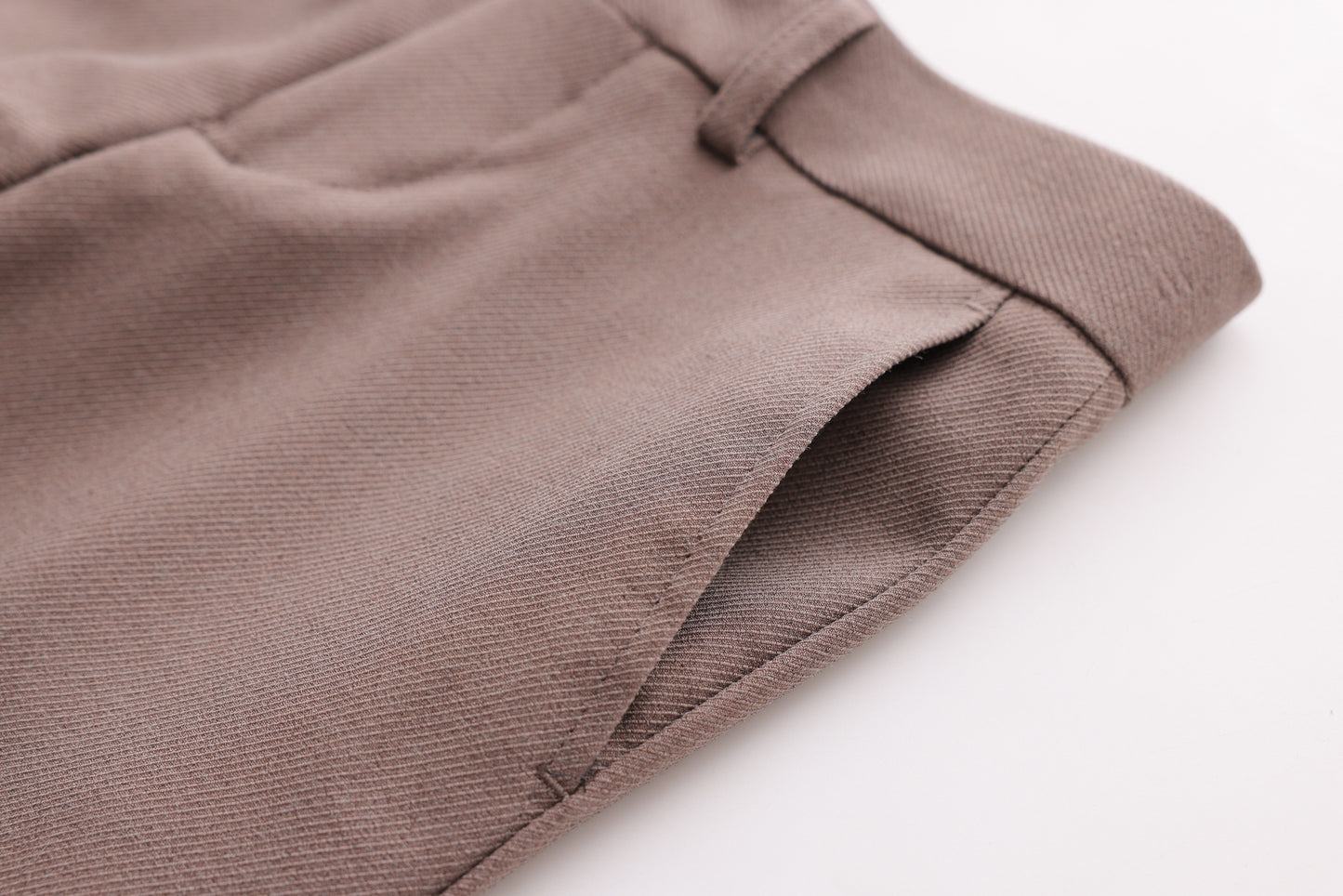 Diagonal Piping Trousers - Brown