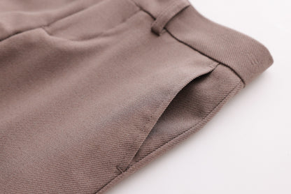 Diagonal Piping Trousers - Brown