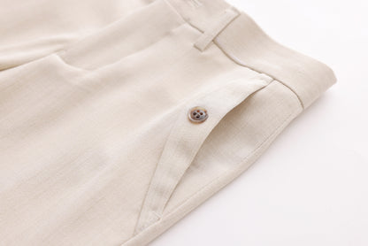 Diagonal Piping Trousers - Ivory