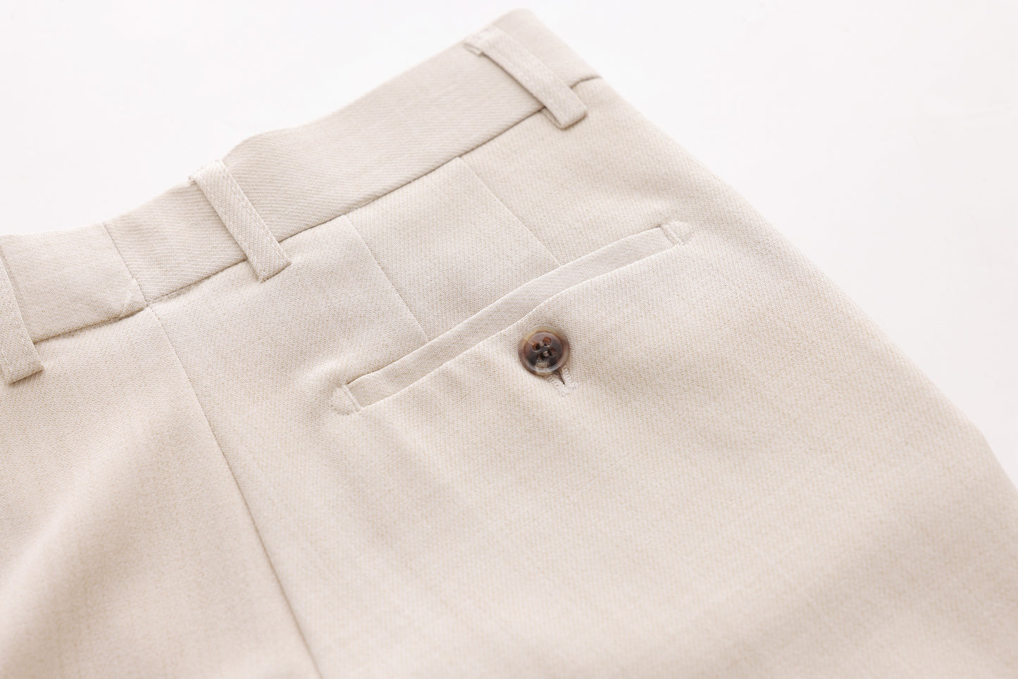 Diagonal Piping Trousers - Ivory