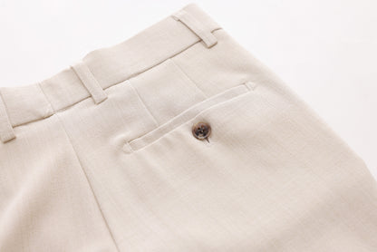 Diagonal Piping Trousers - Ivory