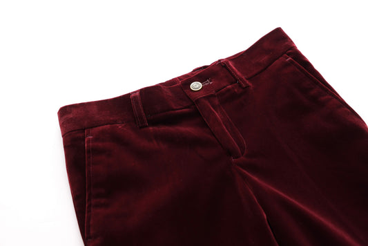 Velvet Trousers - Burgundy