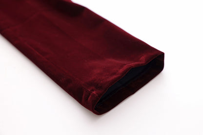 Velvet Trousers - Burgundy