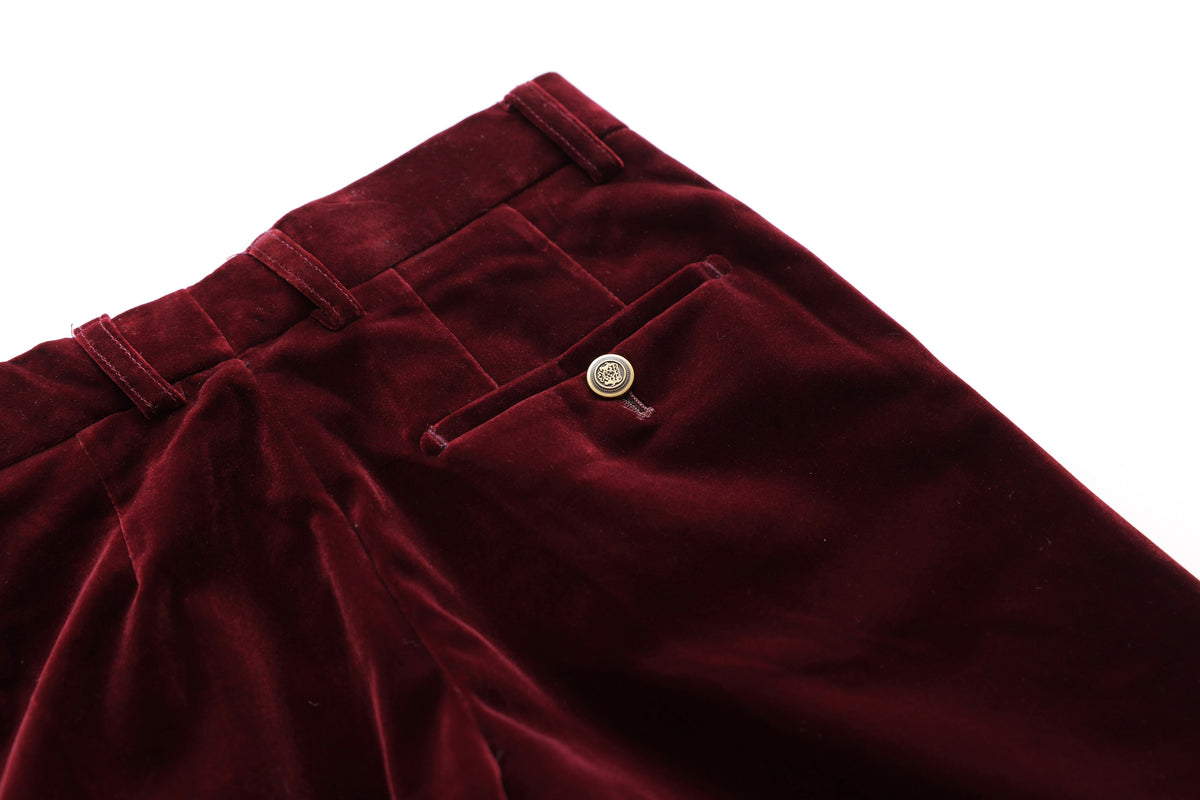 Velvet Trousers - Burgundy