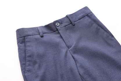 Honeycomb Textured Trousers - Navy