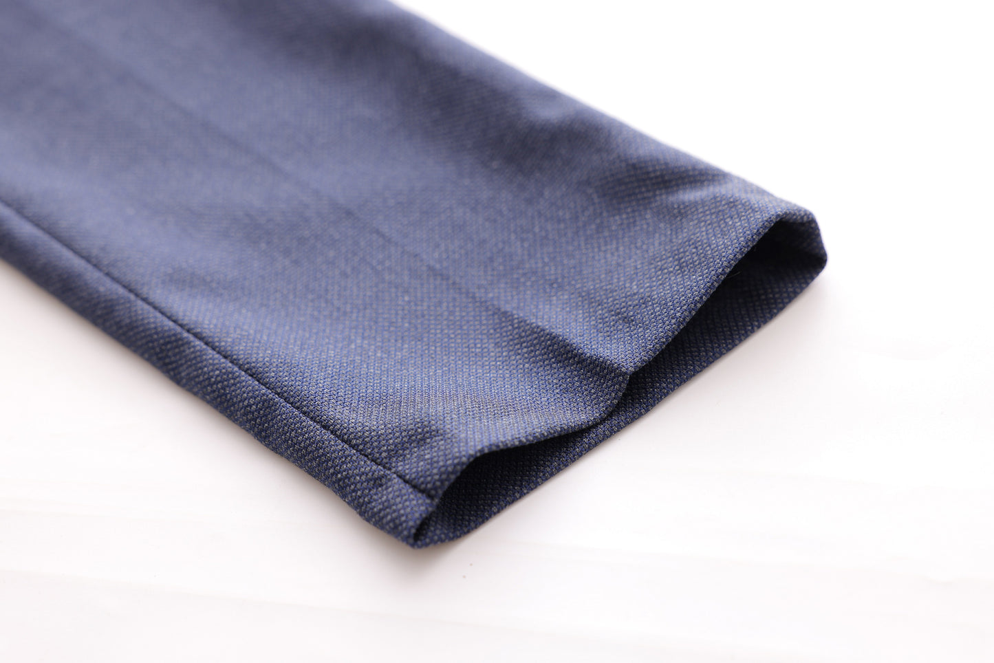 Honeycomb Textured Trousers - Navy