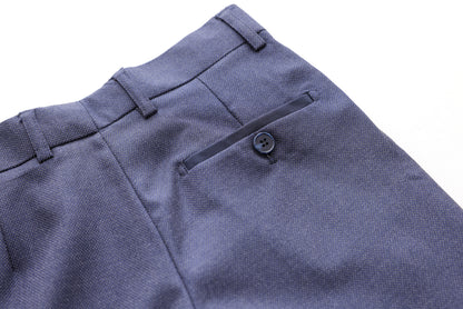 Honeycomb Textured Trousers - Navy