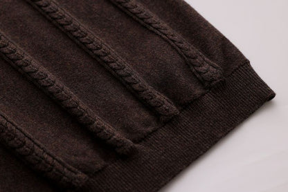 Small-Cable Knit - Brown