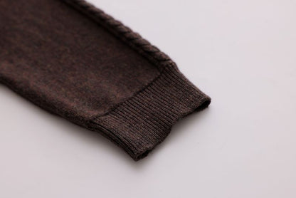 Small-Cable Knit - Brown